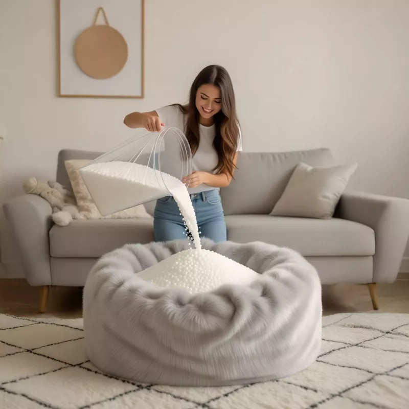 Billes de Polystyrène Neuves pour Tous Types de Poufs – Remplissage Confortable et Durable